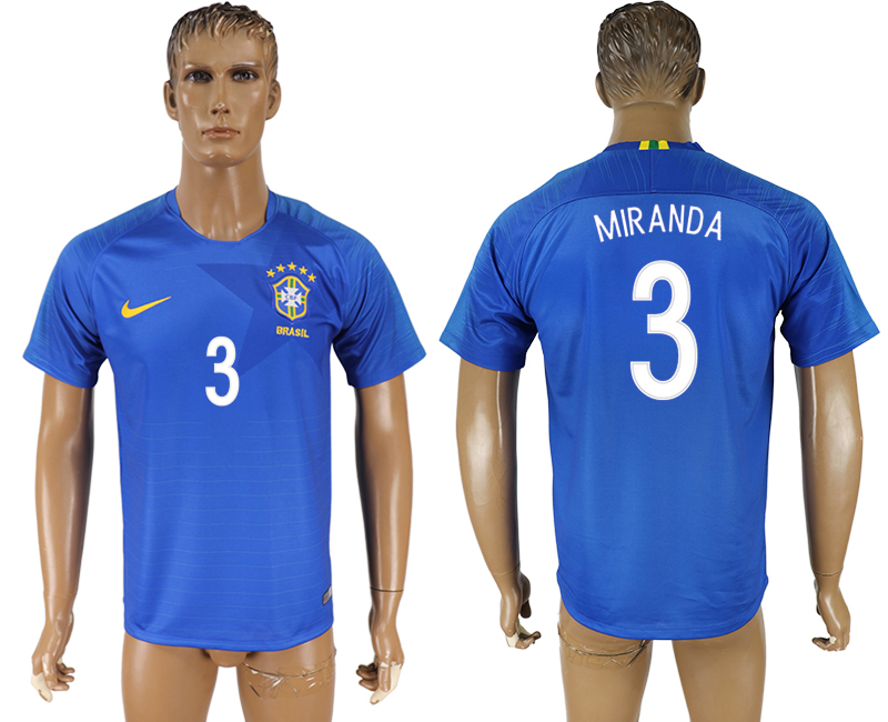 2018 FIFA WORLD CUP BRAZIL #3 MIRANDA  Maillot de foot